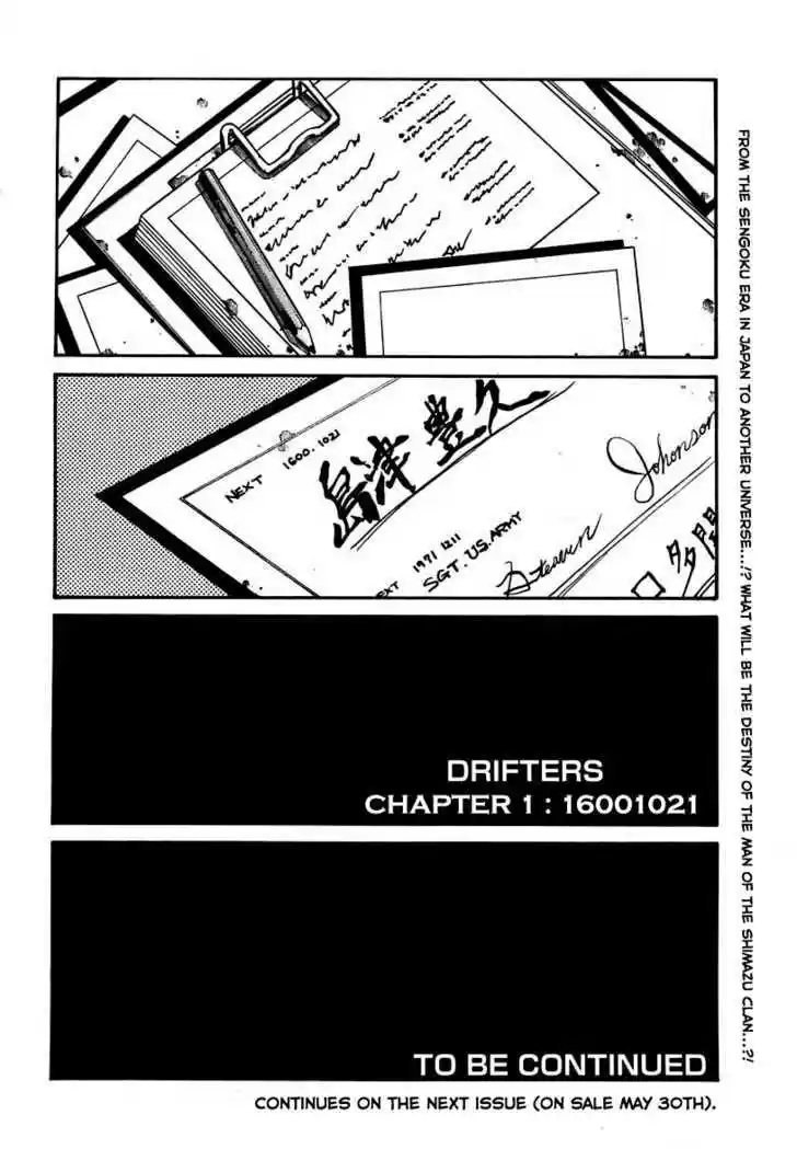 Drifters Vol.1 Chapter 1 : 16001021