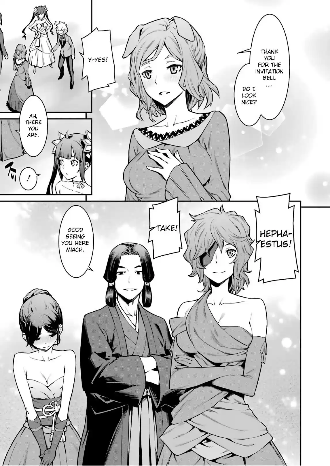 Dungeon ni Deai o Motomeru no wa Machigatte Iru Darou ka Vol. 11 Ch. 88 Party Night