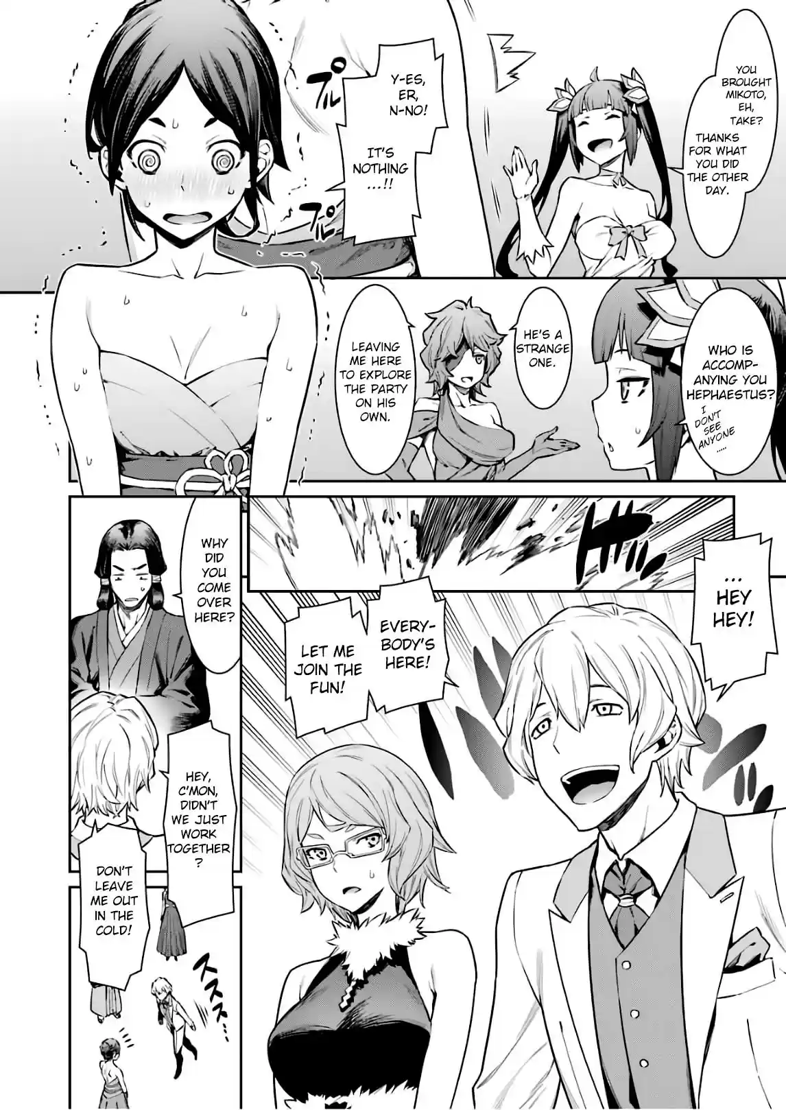 Dungeon ni Deai o Motomeru no wa Machigatte Iru Darou ka Vol. 11 Ch. 88 Party Night