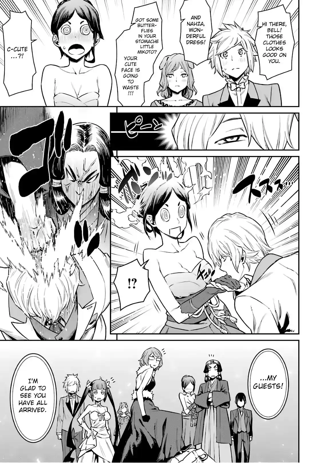 Dungeon ni Deai o Motomeru no wa Machigatte Iru Darou ka Vol. 11 Ch. 88 Party Night