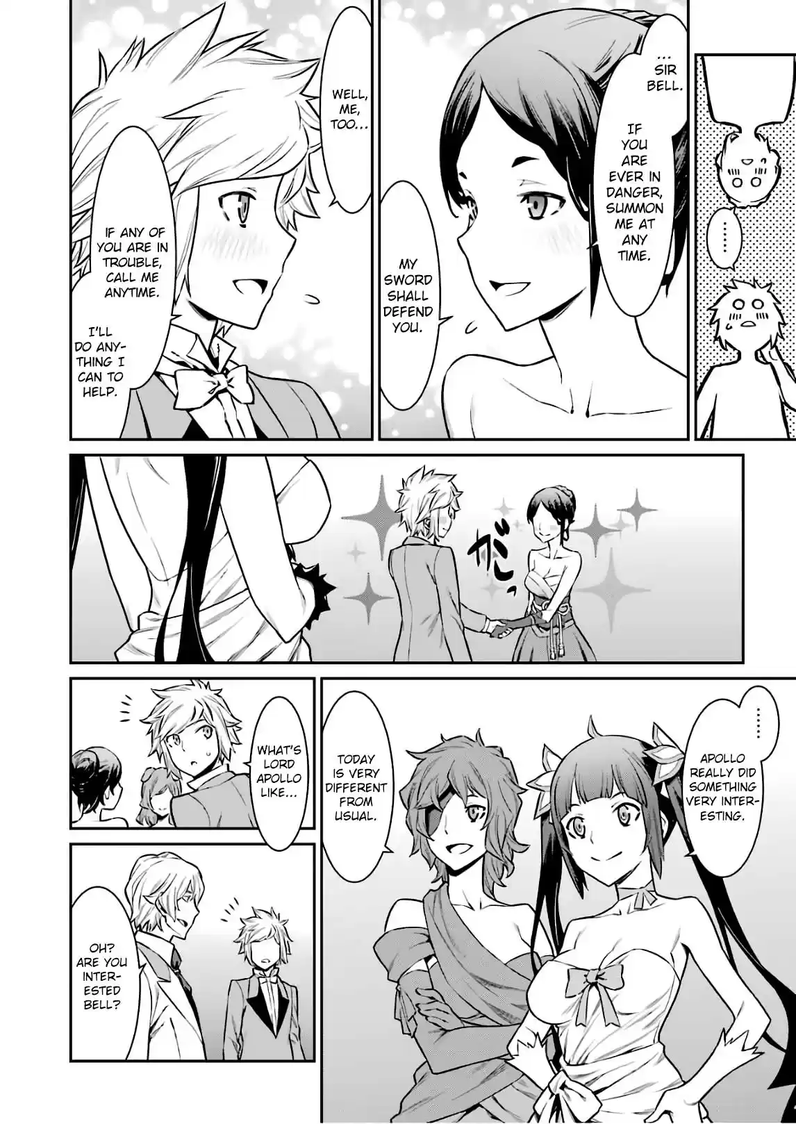 Dungeon ni Deai o Motomeru no wa Machigatte Iru Darou ka Vol. 11 Ch. 88 Party Night