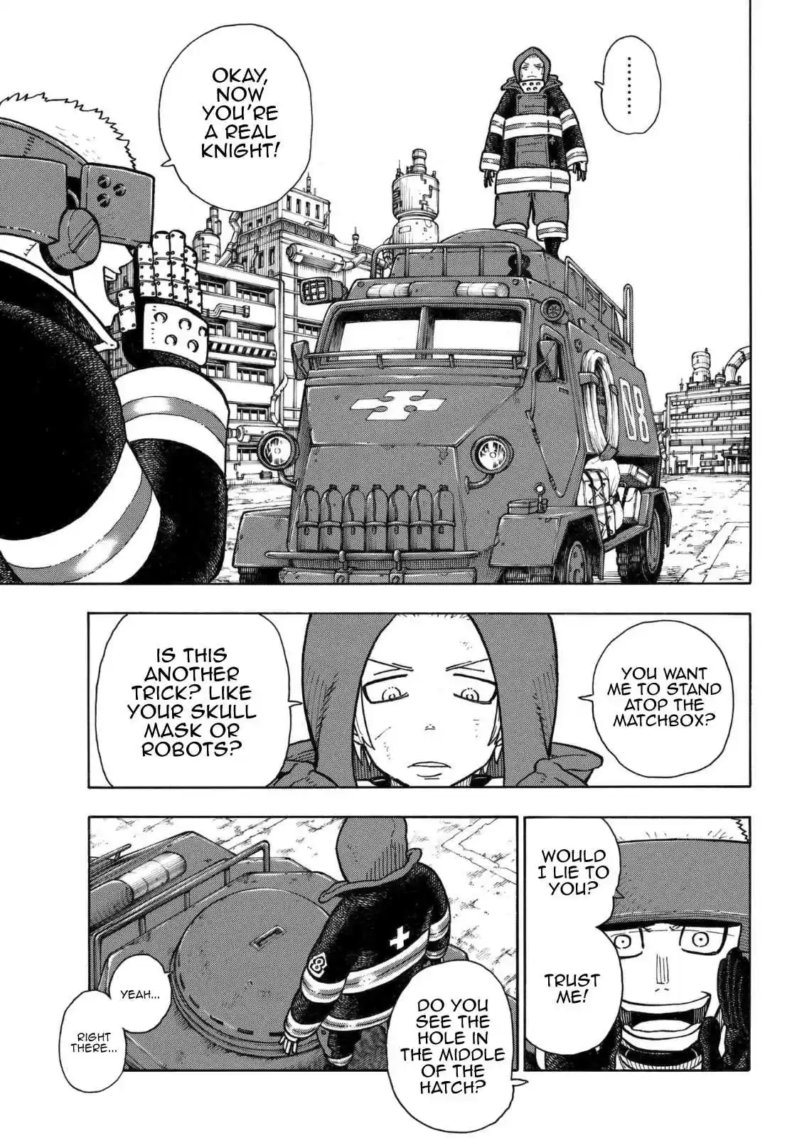 Enen no Shouboutai Ch. 143 The Legend of the Legendary Holy Sword