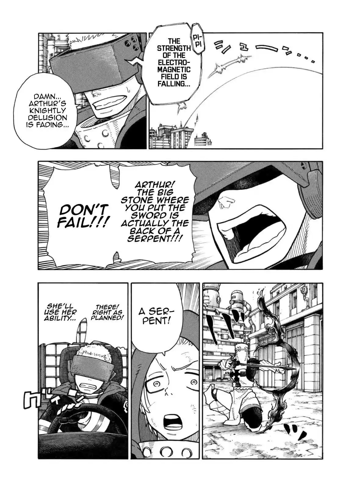 Enen no Shouboutai Ch. 143 The Legend of the Legendary Holy Sword