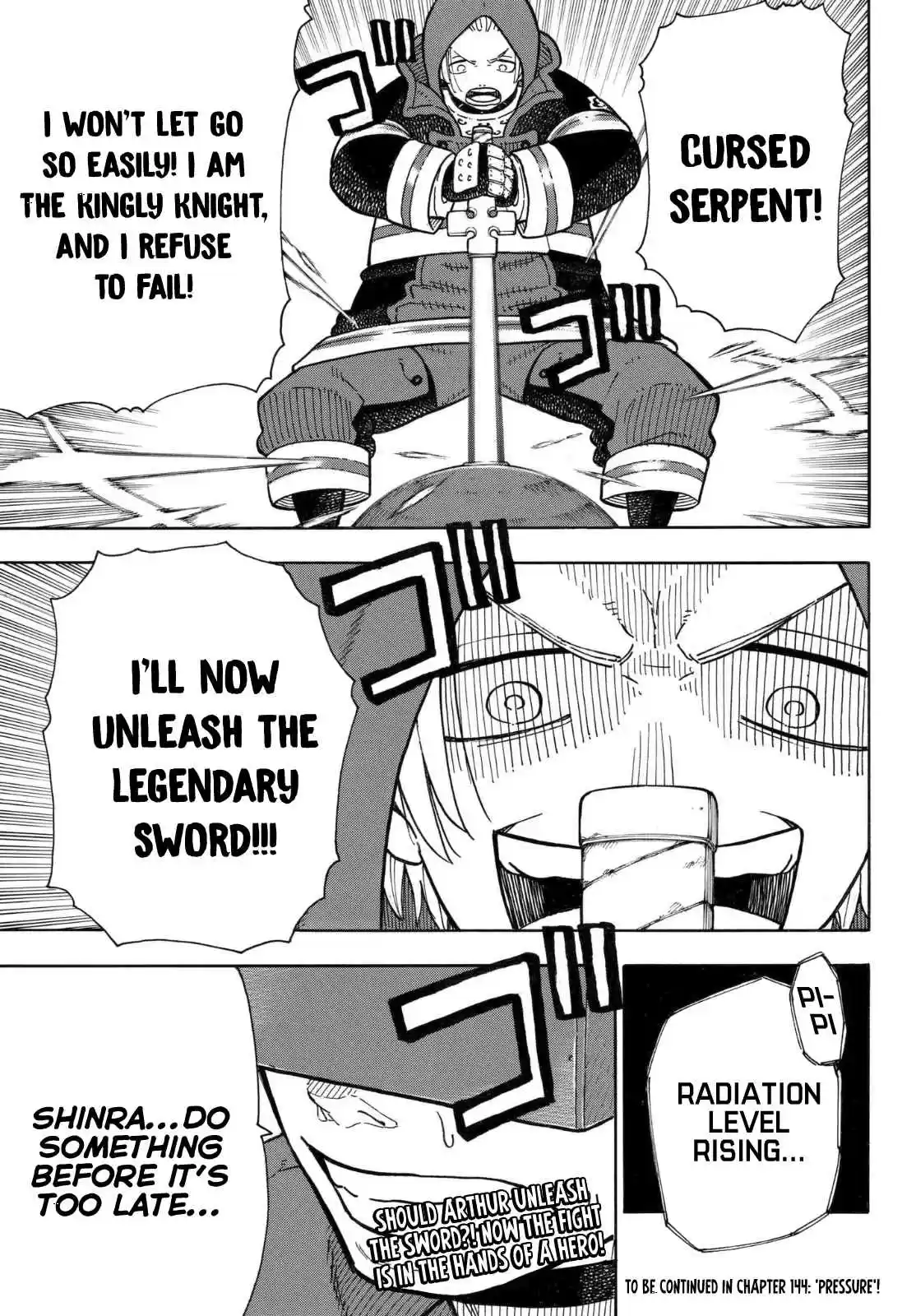 Enen no Shouboutai Ch. 143 The Legend of the Legendary Holy Sword