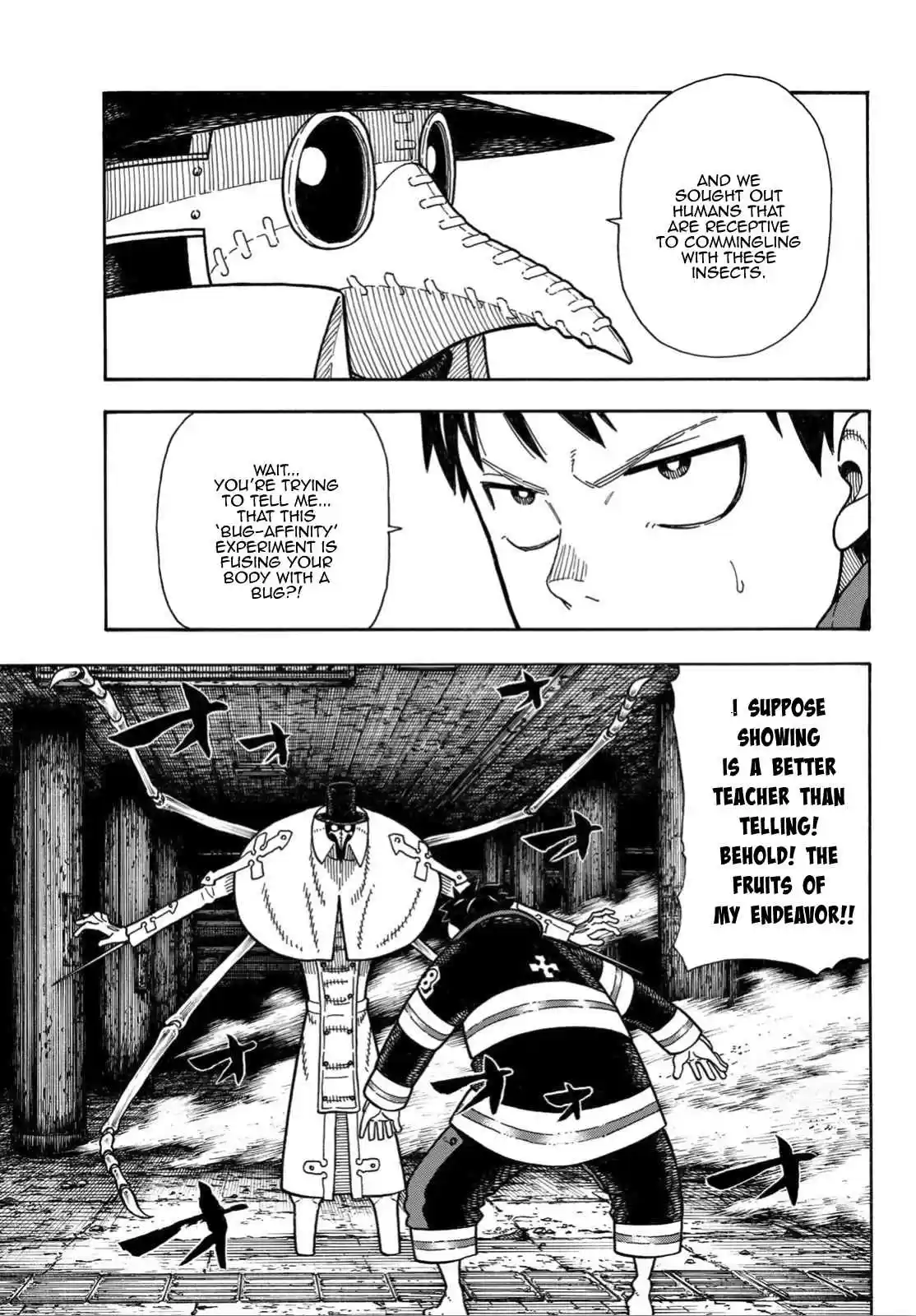 Enen no Shouboutai Ch. 160 Man and Bug, Combined Forces