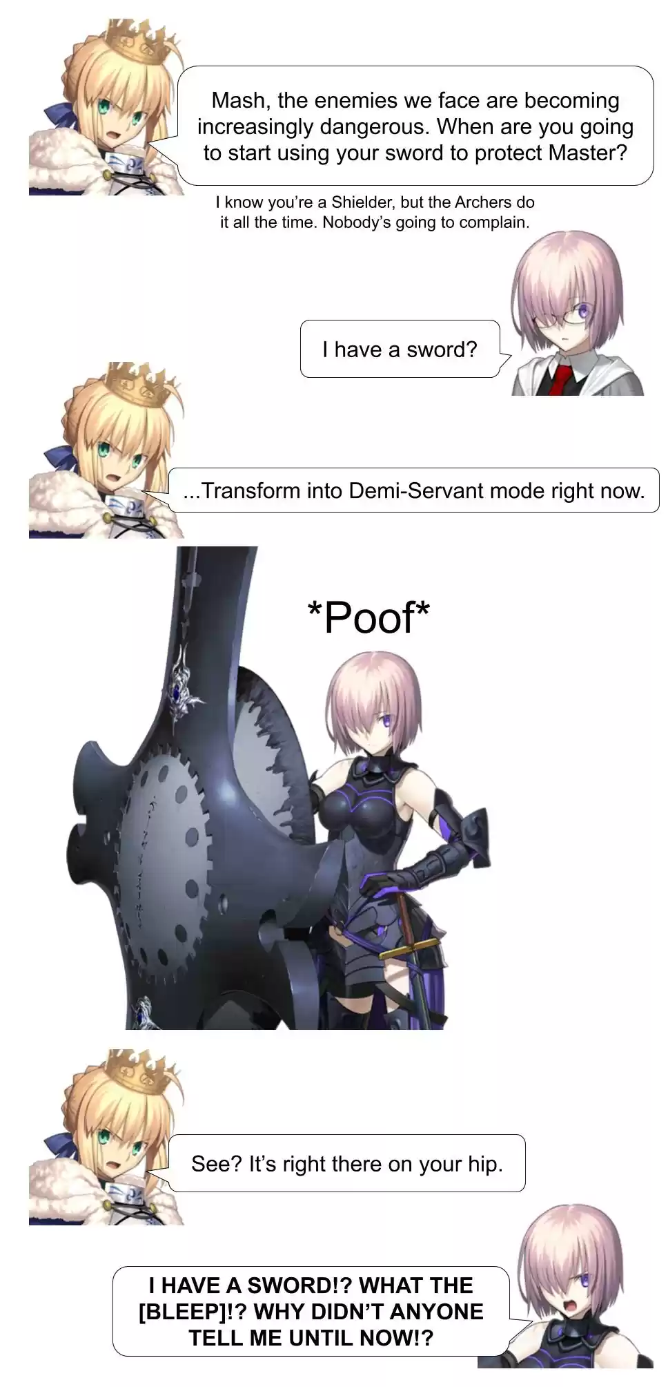 Fate/Grand Order Daily Chaldea (Doujinshi) Ch. 11 Shielders And Sabers