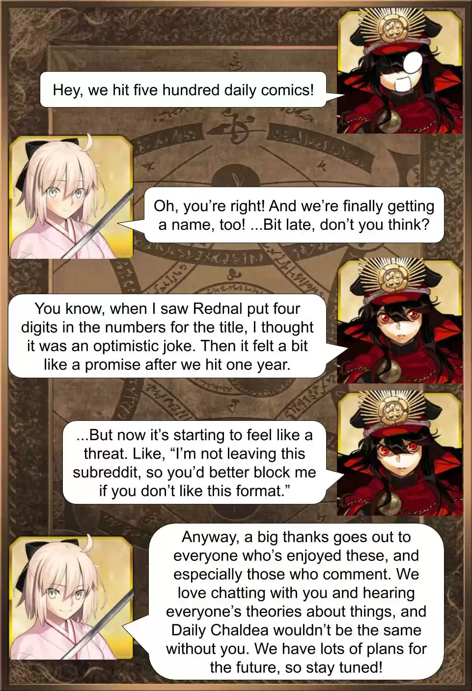 Fate/Grand Order Daily Chaldea (Doujinshi) Ch. 500 Five Hundred Comics