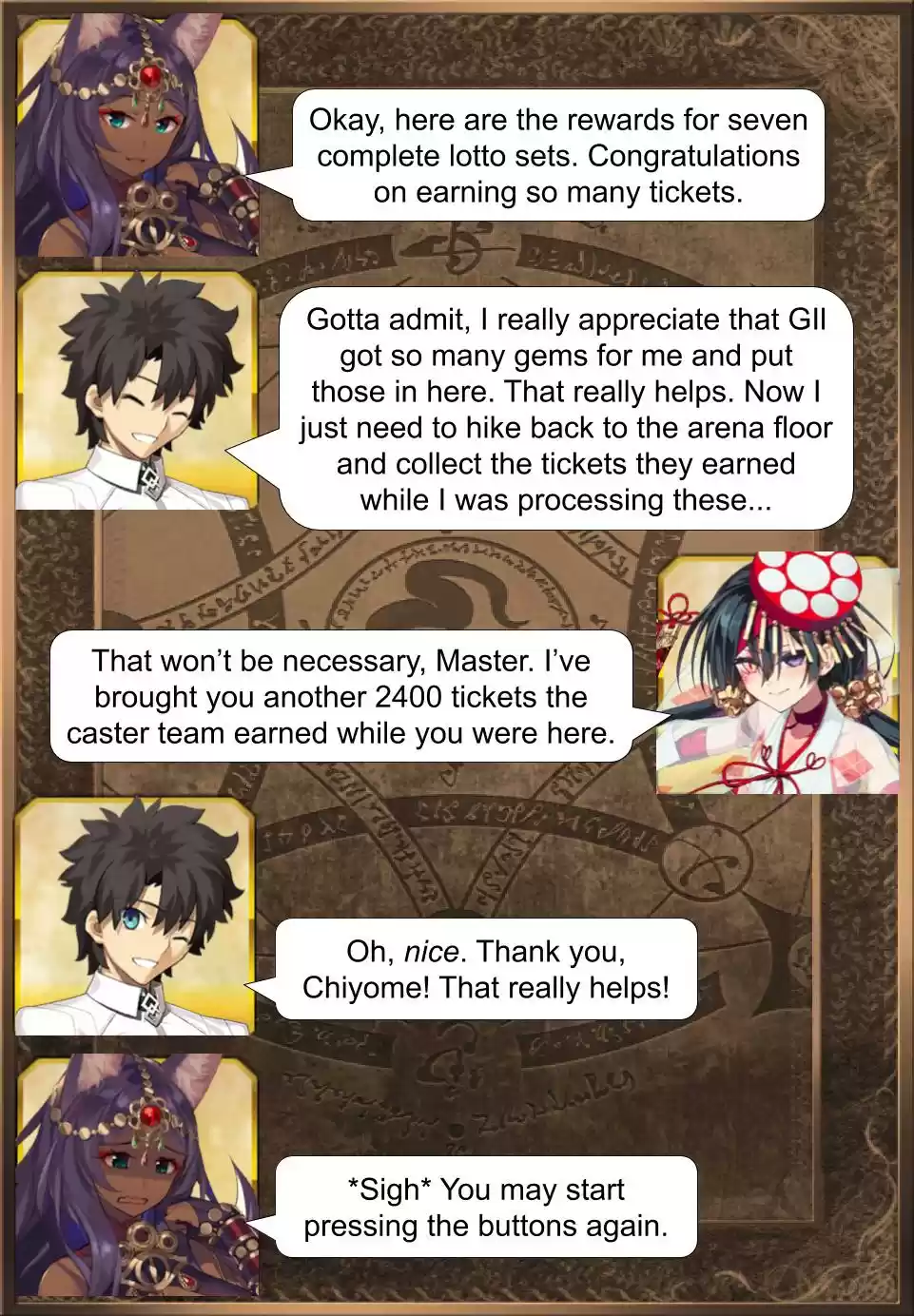 Fate/Grand Order Daily Chaldea (Doujinshi) Ch. 511 Ticket Exchange