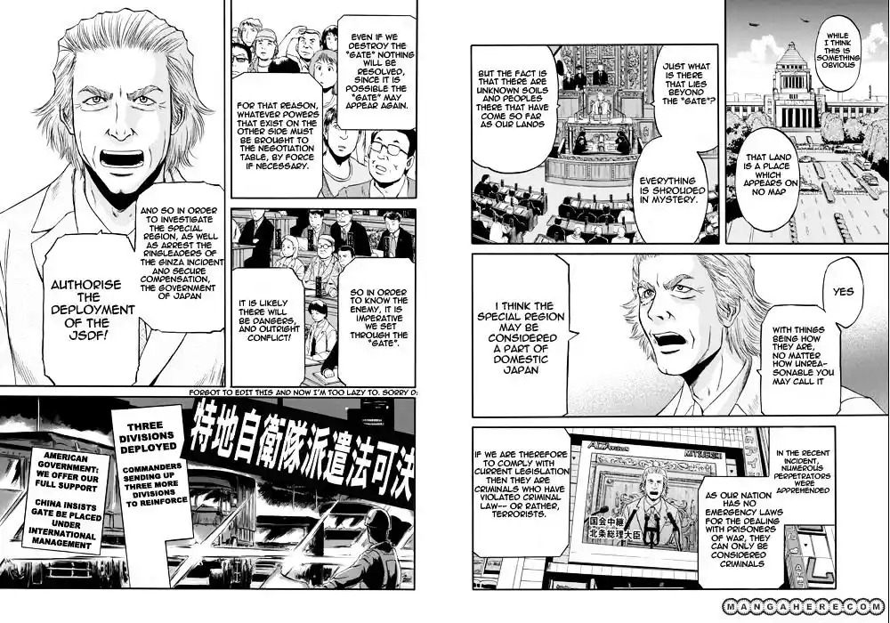 Gate – Jietai Kare no Chi nite, Kaku Tatakeri Chapter 1