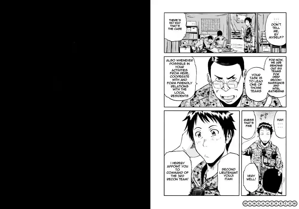 Gate – Jietai Kare no Chi nite, Kaku Tatakeri Chapter 1