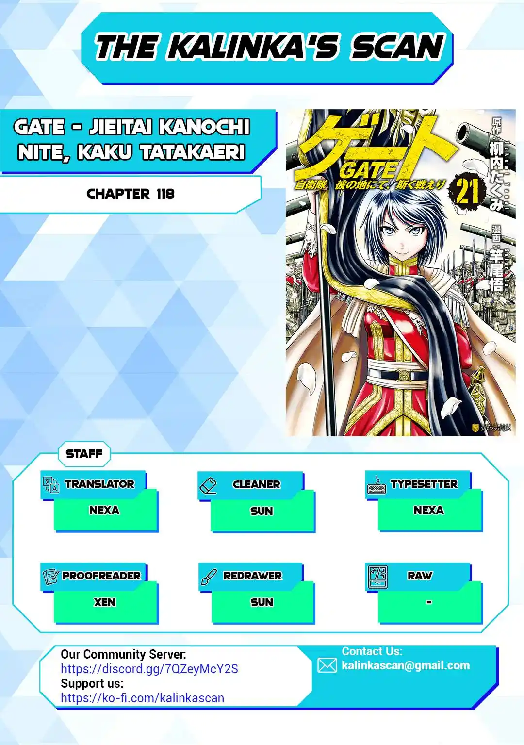 Gate – Jietai Kare no Chi nite, Kaku Tatakeri Chapter 118