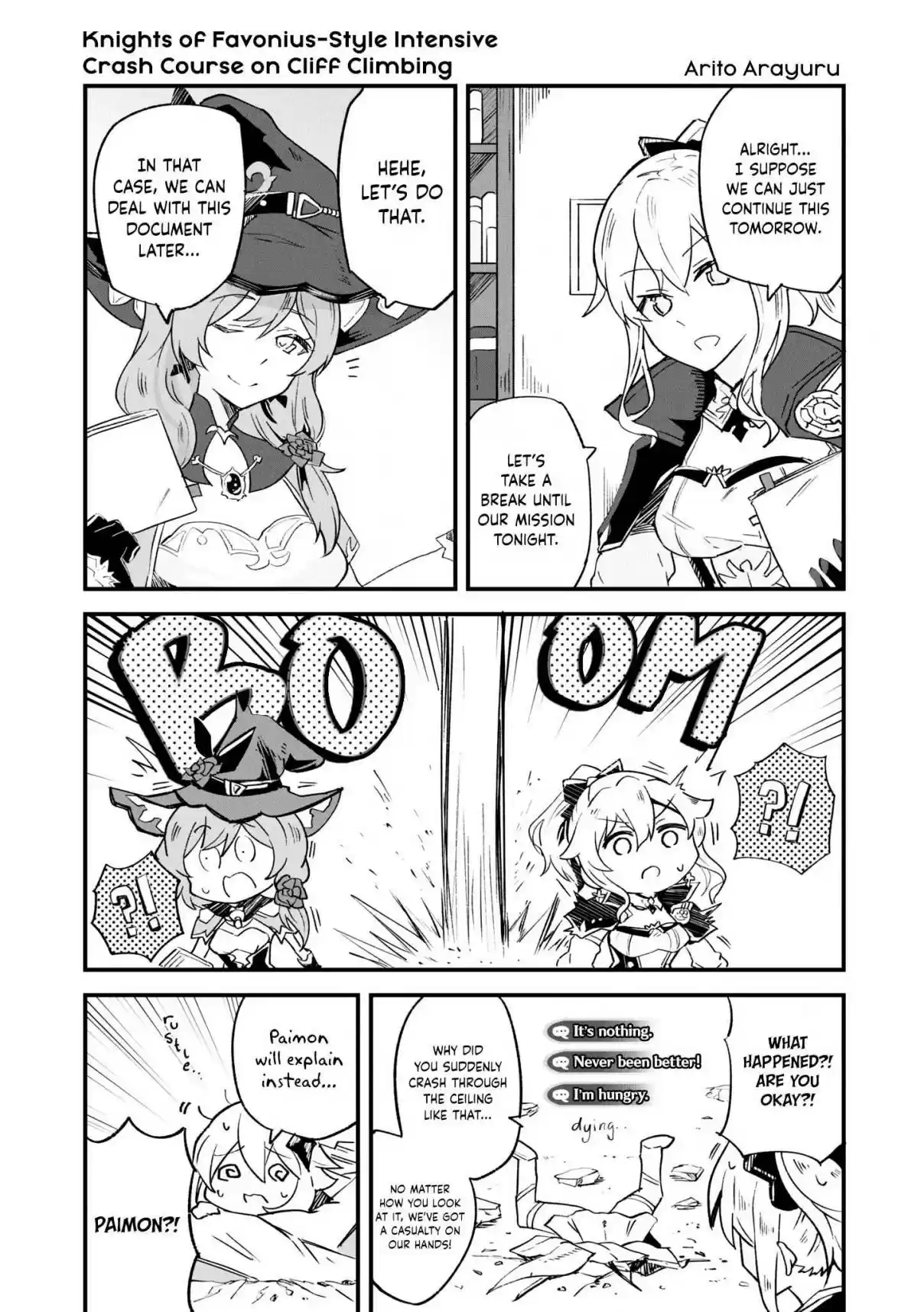 Genshin Impact Comic Anthology 4 Knights of Favonius-Style Intensive Crash Course on Cliff Climbing