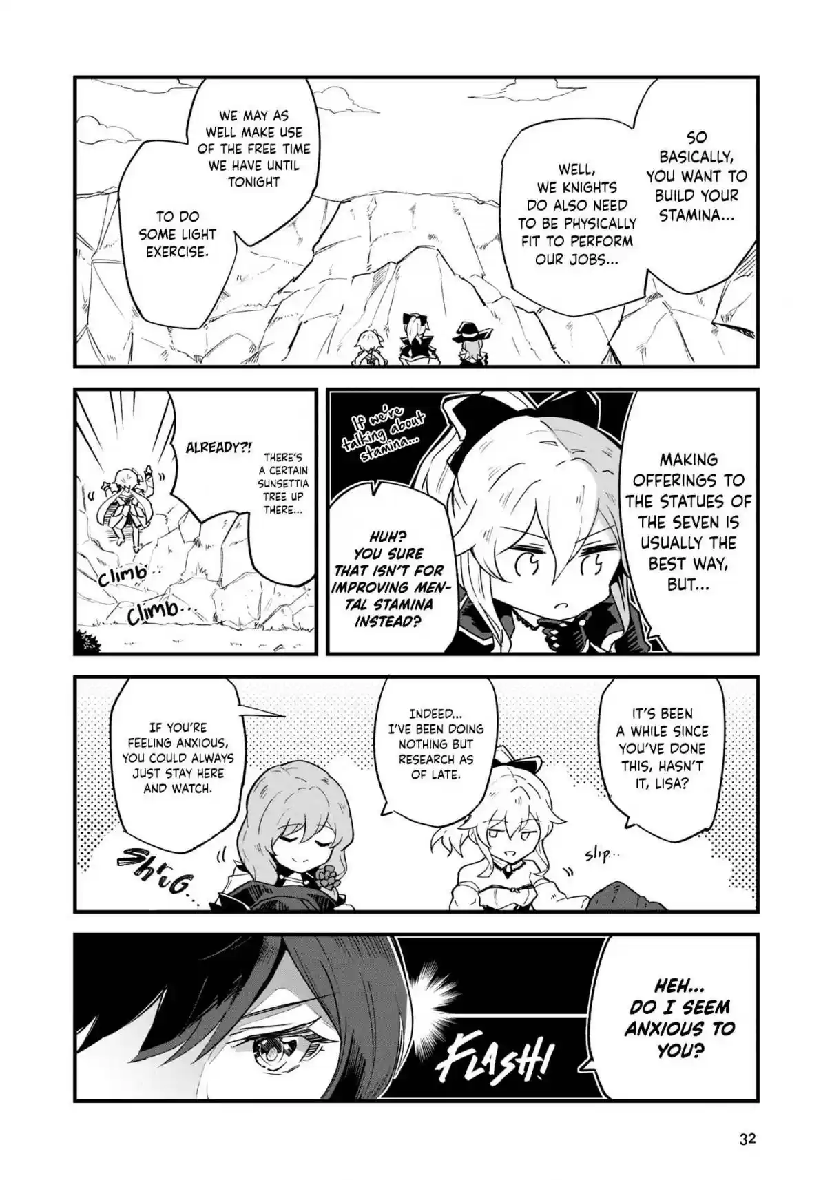 Genshin Impact Comic Anthology 4 Knights of Favonius-Style Intensive Crash Course on Cliff Climbing
