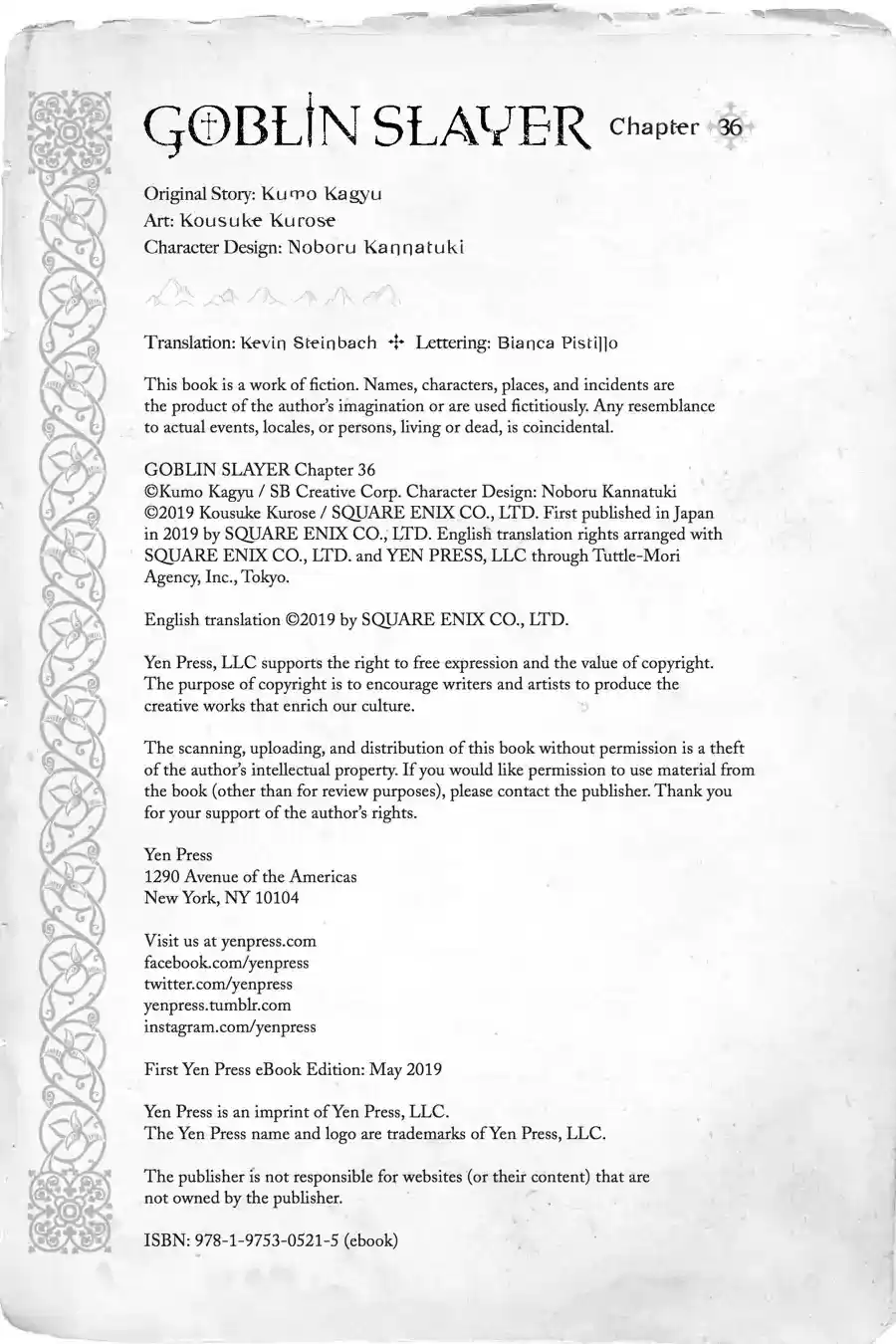 Goblin Slayer Chapter 36
