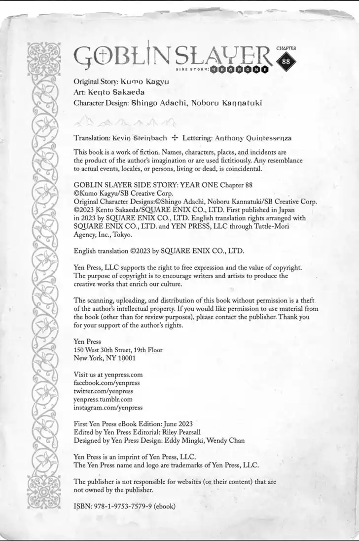 Goblin Slayer: Side Story Year One Ch.088