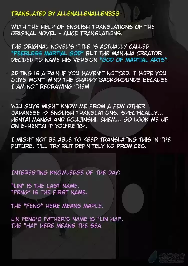 God Of Martial Arts Chapter 1.3: The Awakened Martial Spirit (3)