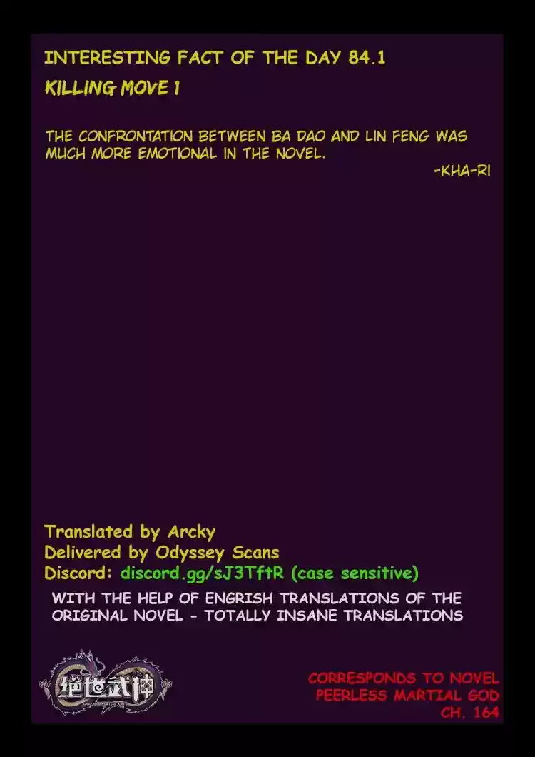 God of Martial Arts Chapter 84.1: