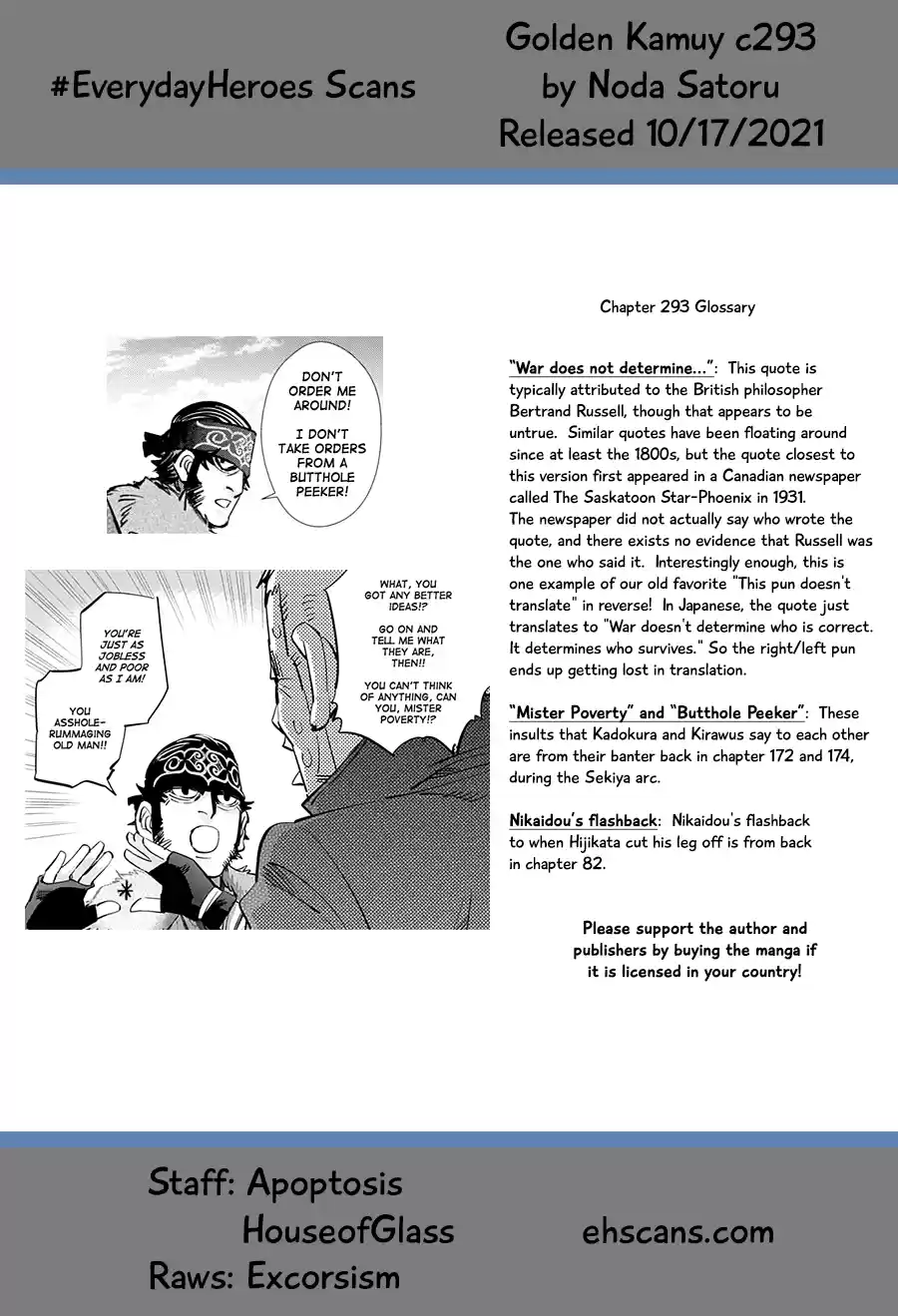 Golden Kamui Chapter 293