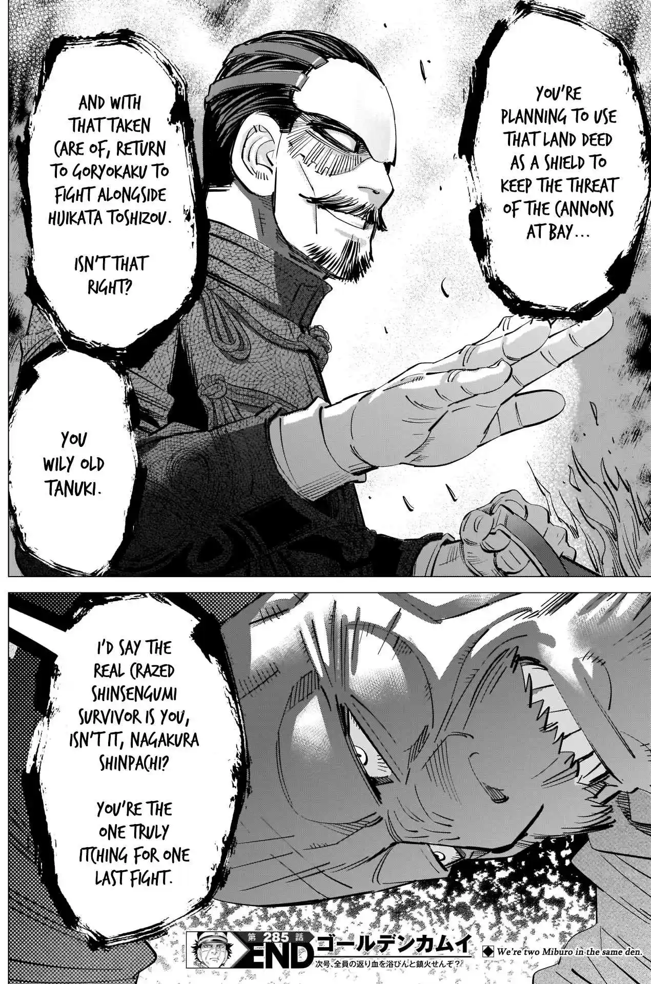 Golden Kamuy 285 Final Battle