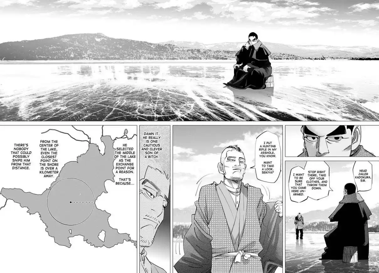Golden Kamuy Ch. 174 Running Across the Middle of Lake Akan