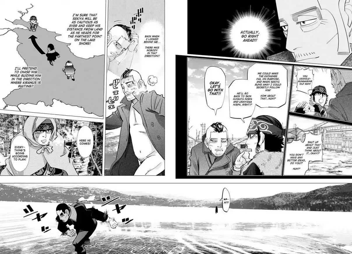Golden Kamuy Ch. 174 Running Across the Middle of Lake Akan