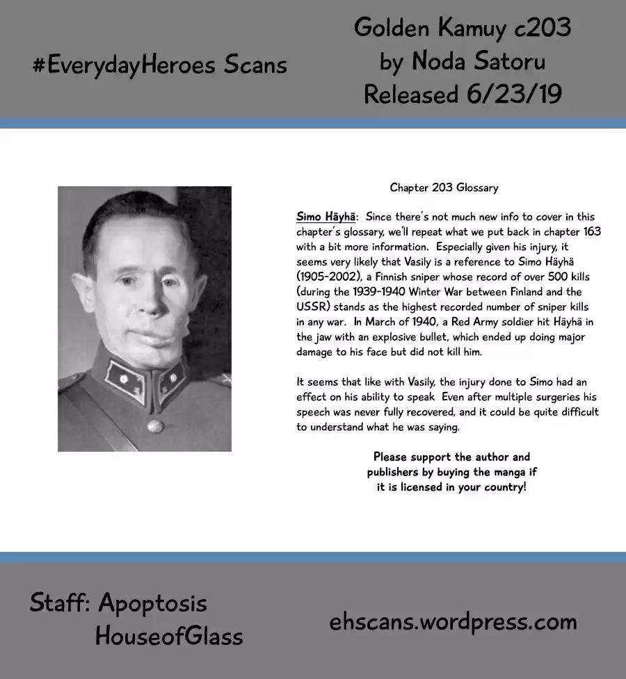 Golden Kamuy Ch. 203 Portrait