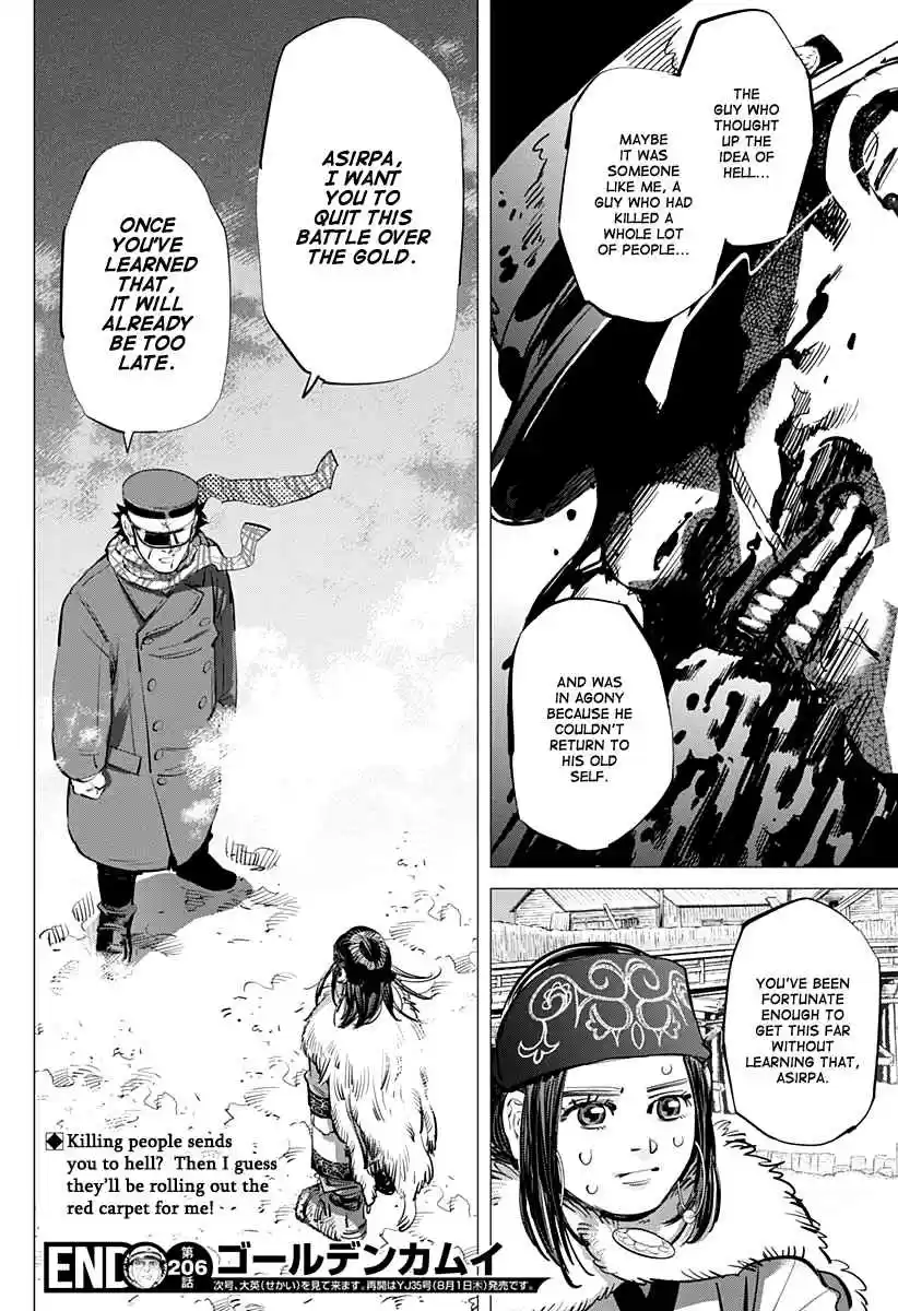 Golden Kamuy Ch. 206 The Distance Between the Two of Them