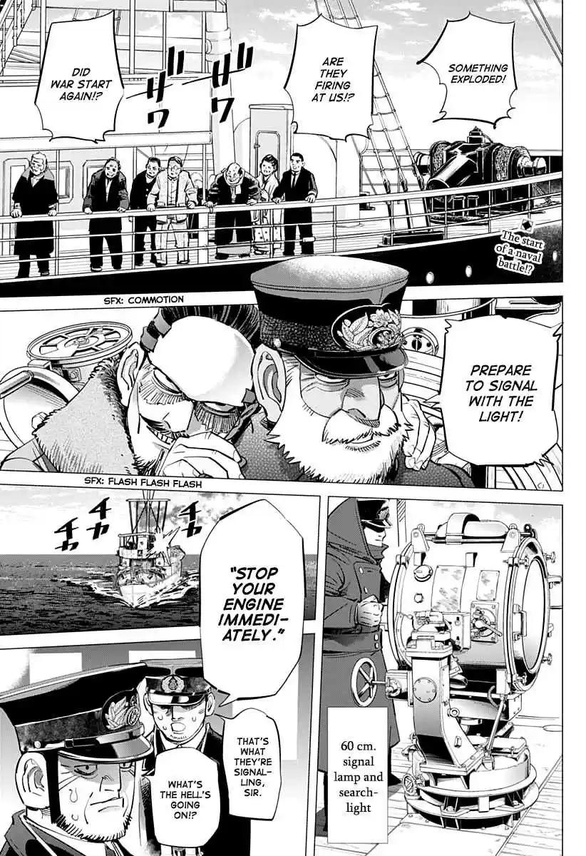 Golden Kamuy Ch. 214 Ikazuchi Class Destroyer vs. Karafuto Ferry