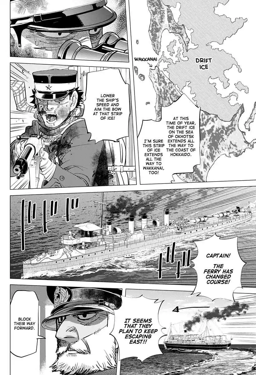 Golden Kamuy Ch. 214 Ikazuchi Class Destroyer vs. Karafuto Ferry