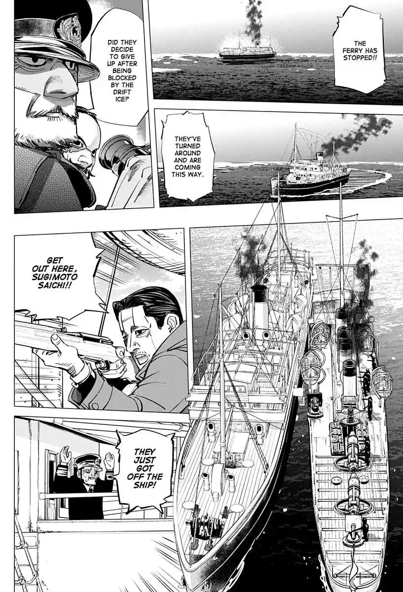 Golden Kamuy Ch. 214 Ikazuchi Class Destroyer vs. Karafuto Ferry