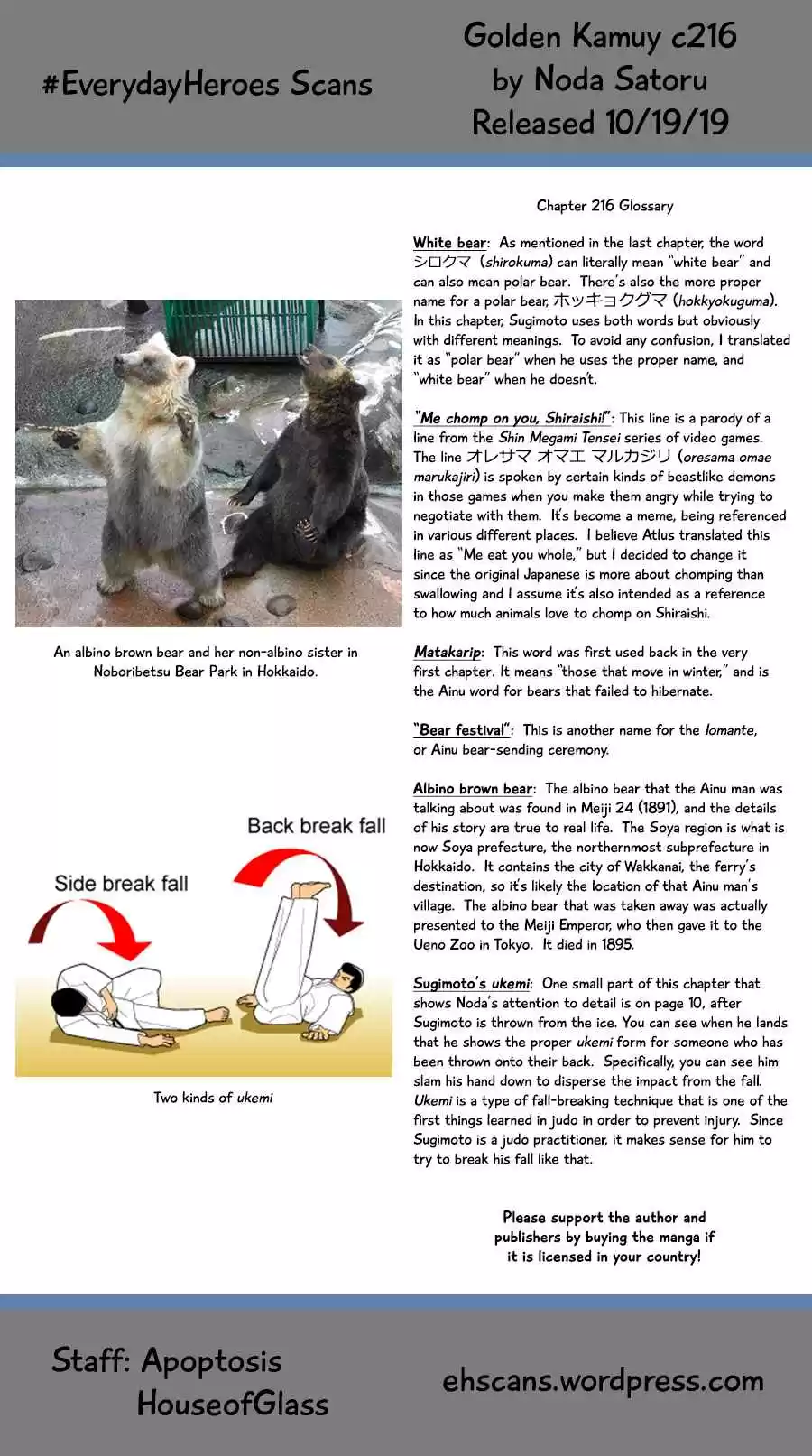 Golden Kamuy Ch. 216 Mysterious White Bear