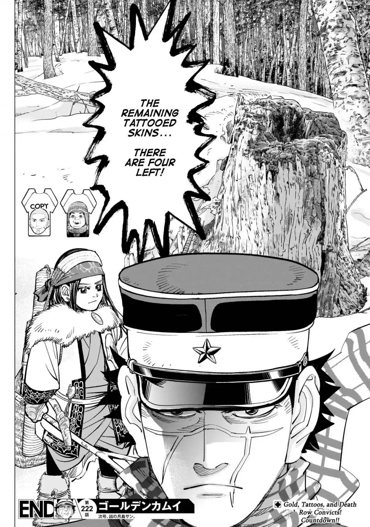 Golden Kamuy Ch. 222 Tattooed Skins