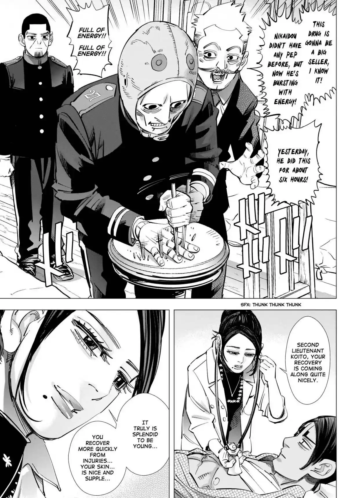 Golden Kamuy Ch. 223 Nikaidou Cheers Up