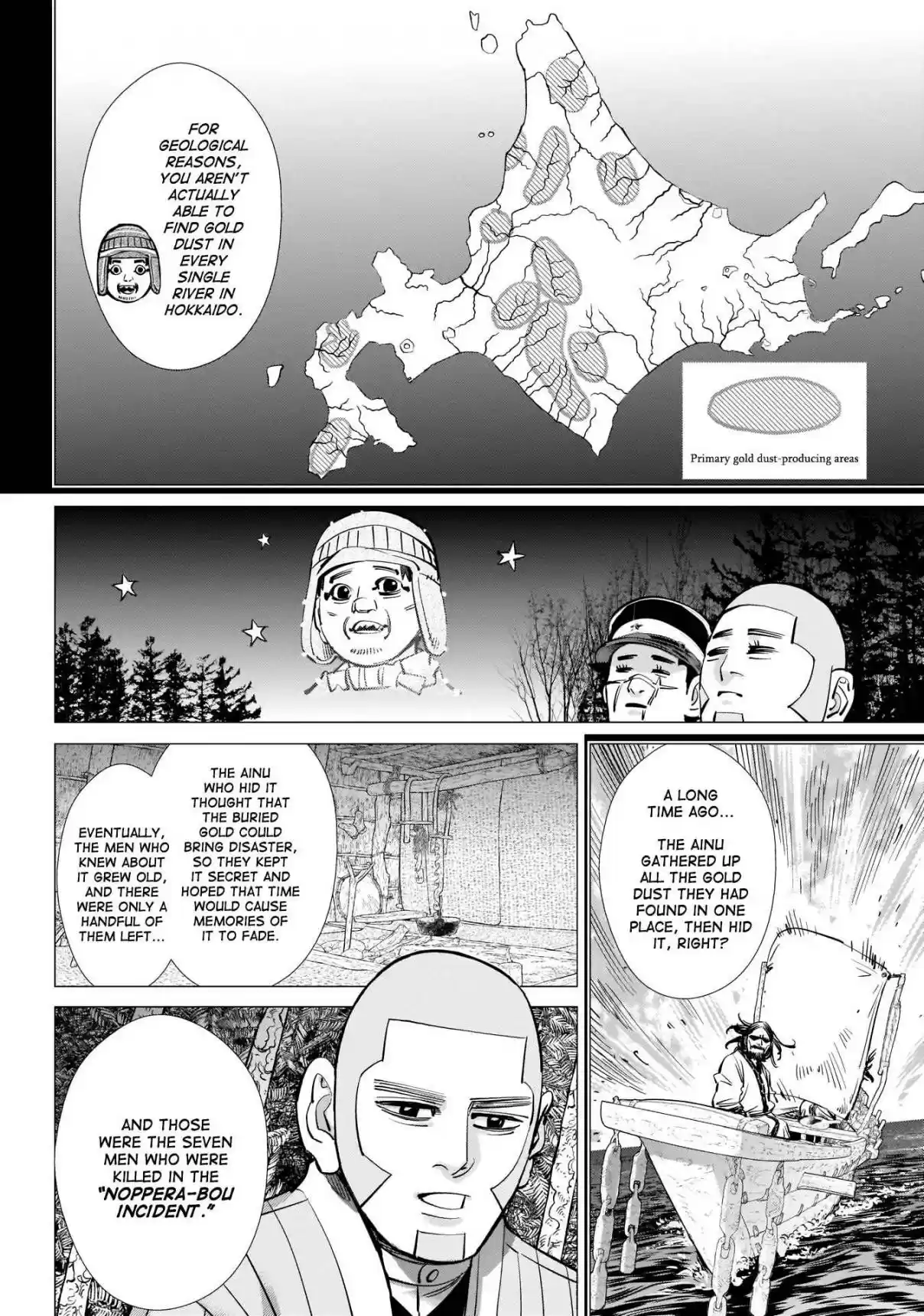 Golden Kamuy Ch. 224 On the Shores of Lake Shikotsu