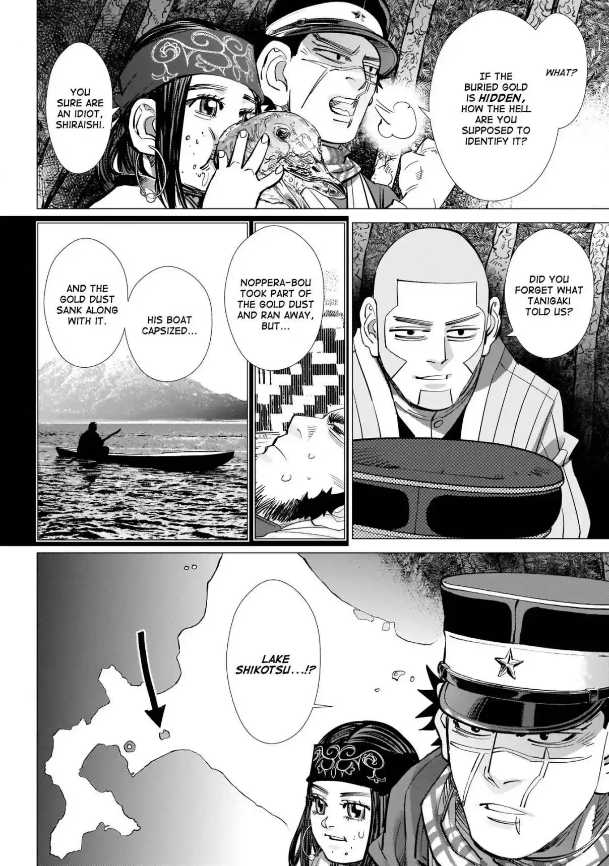 Golden Kamuy Ch. 224 On the Shores of Lake Shikotsu