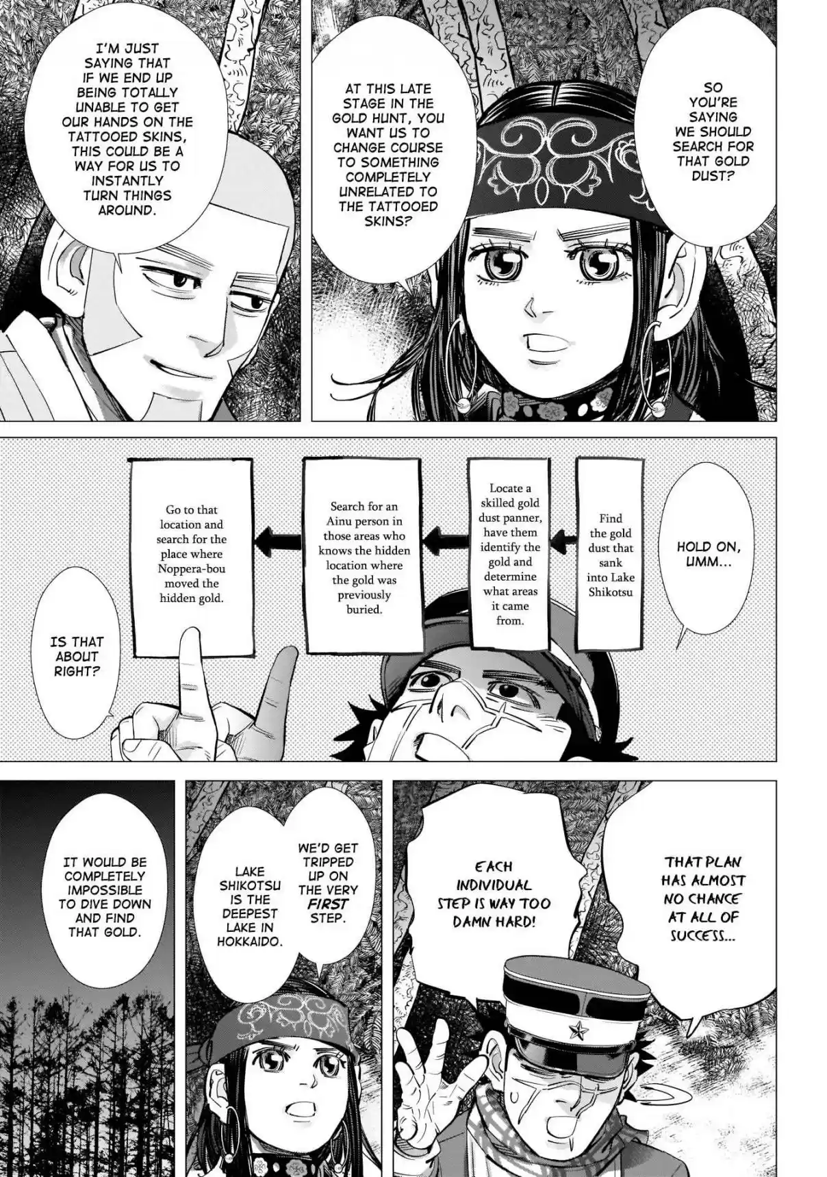 Golden Kamuy Ch. 224 On the Shores of Lake Shikotsu