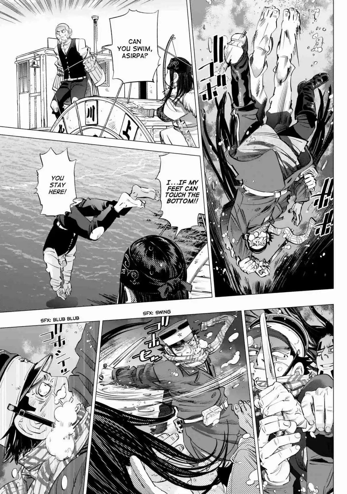 Golden Kamuy Ch. 237 Underwater Breath Holding Contest