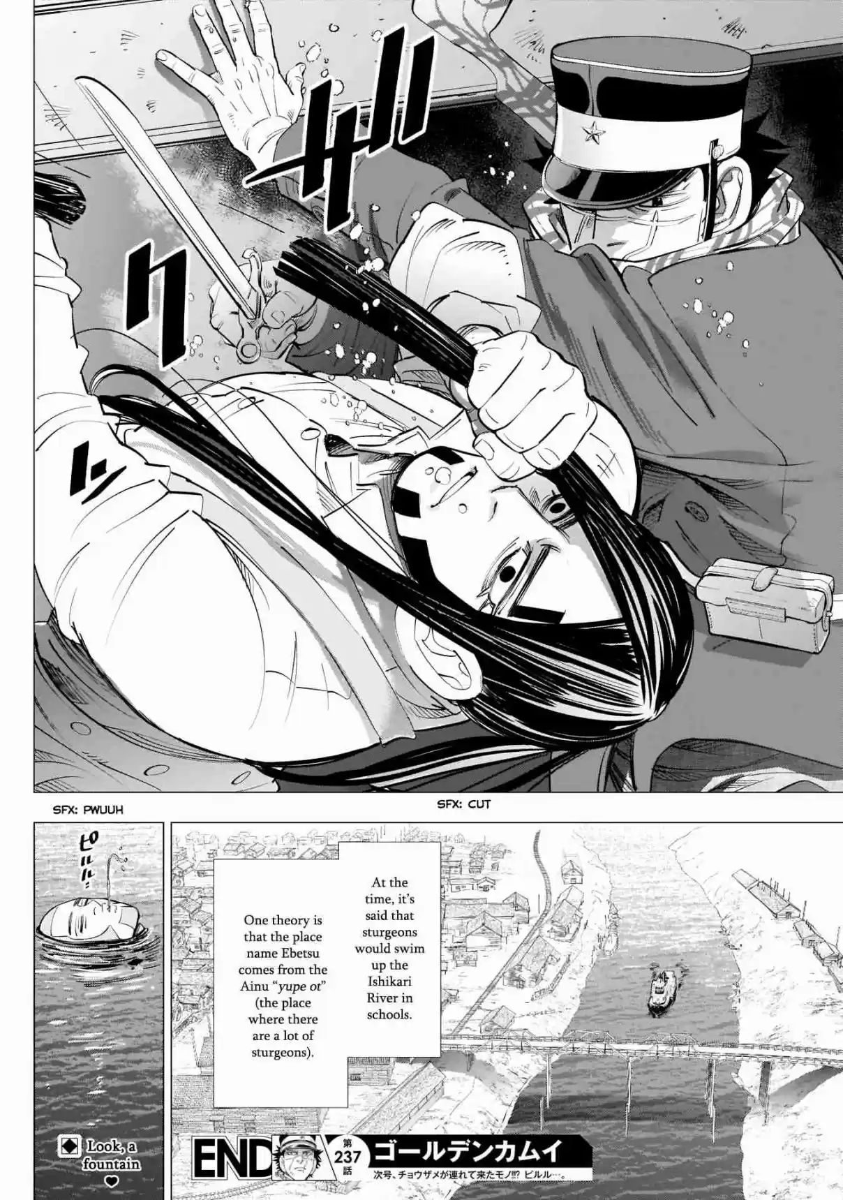 Golden Kamuy Ch. 237 Underwater Breath Holding Contest