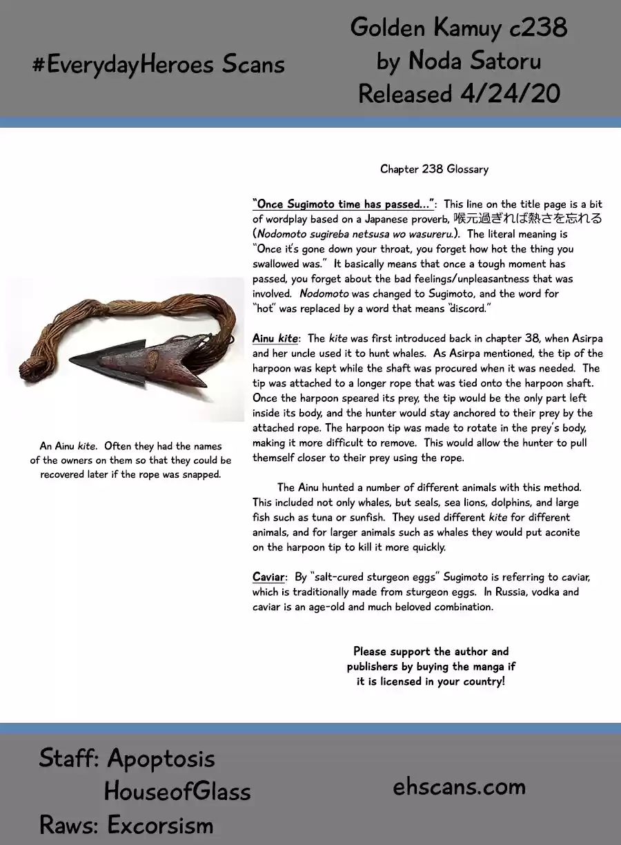 Golden Kamuy Ch. 238 For The Person You Like