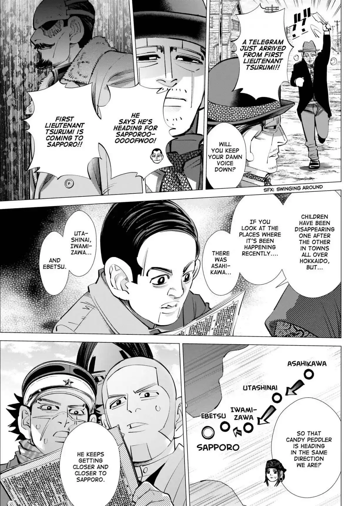 Golden Kamuy Ch. 240 Warrant Officer Kikuta