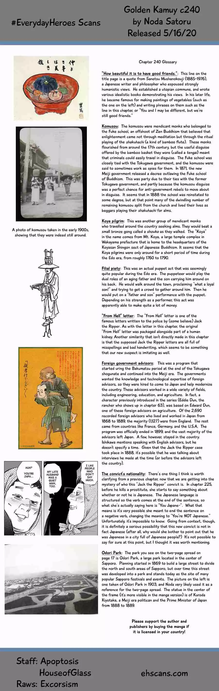 Golden Kamuy Ch. 240 Warrant Officer Kikuta