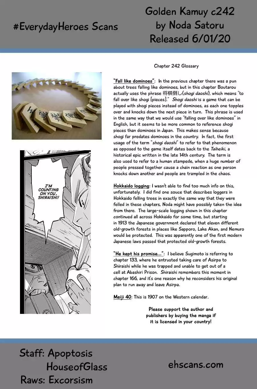 Golden Kamuy Ch. 242 Each in Turn