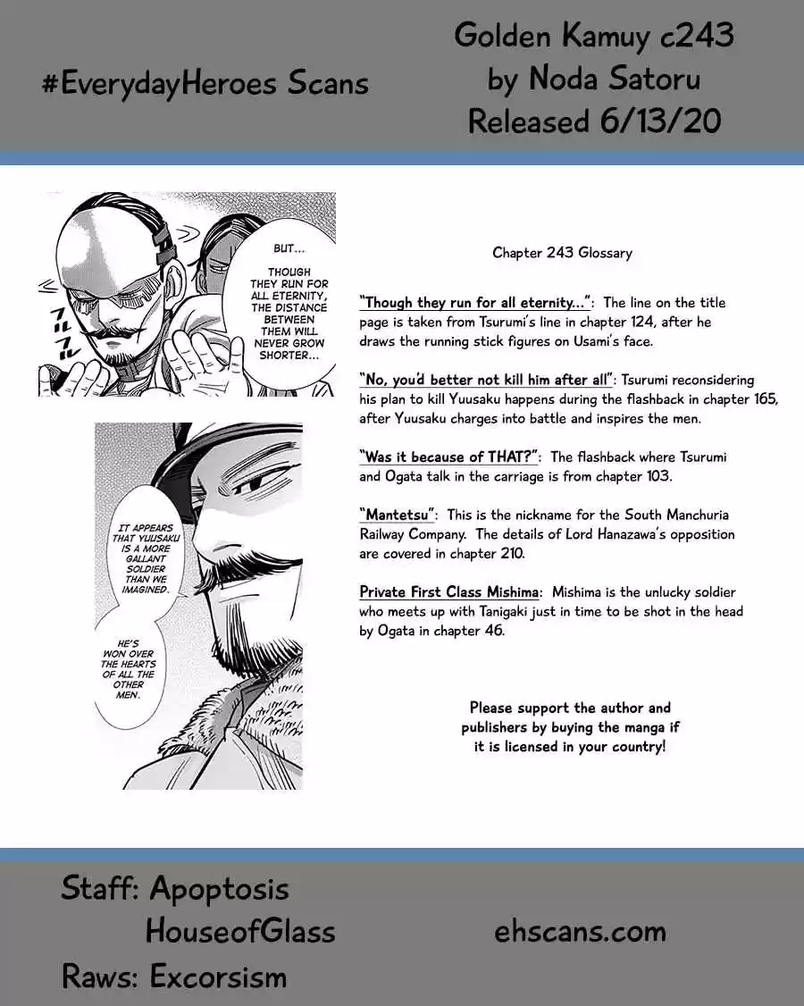 Golden Kamuy Ch. 243 The Superior Privates