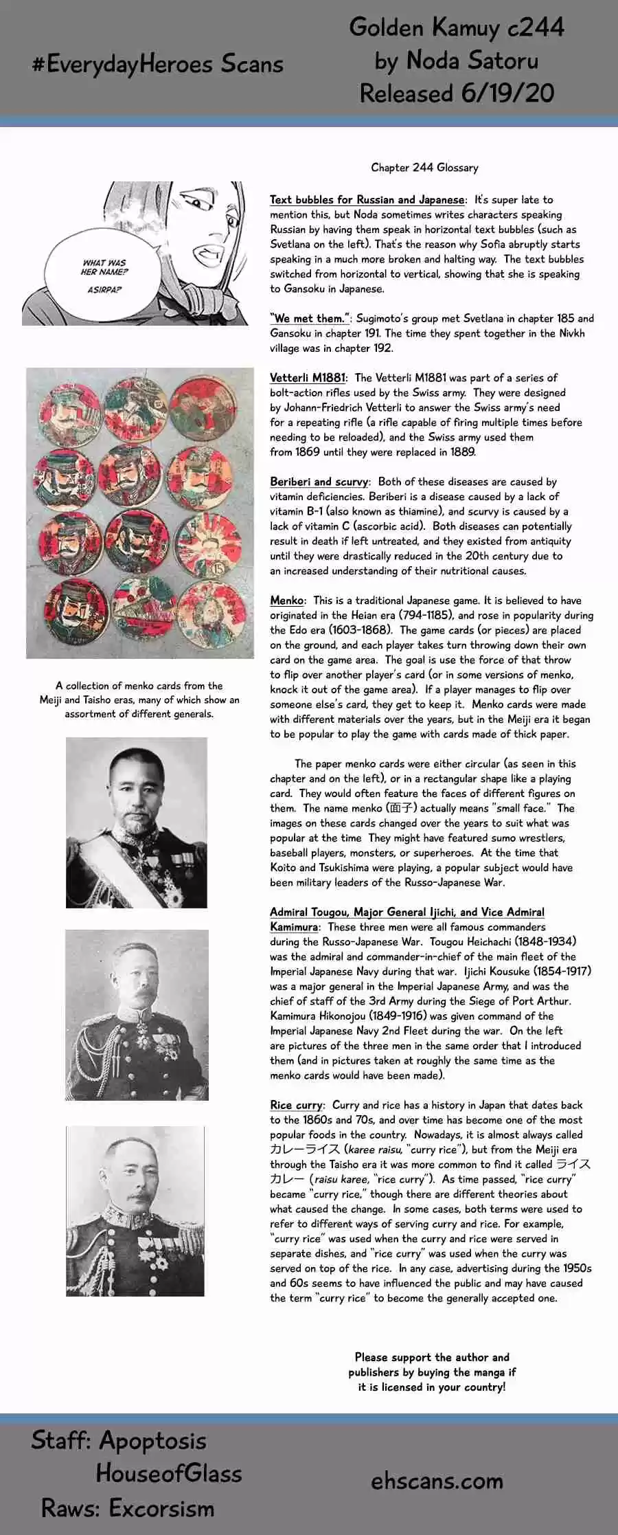 Golden Kamuy Ch. 244 Landing in Otaru