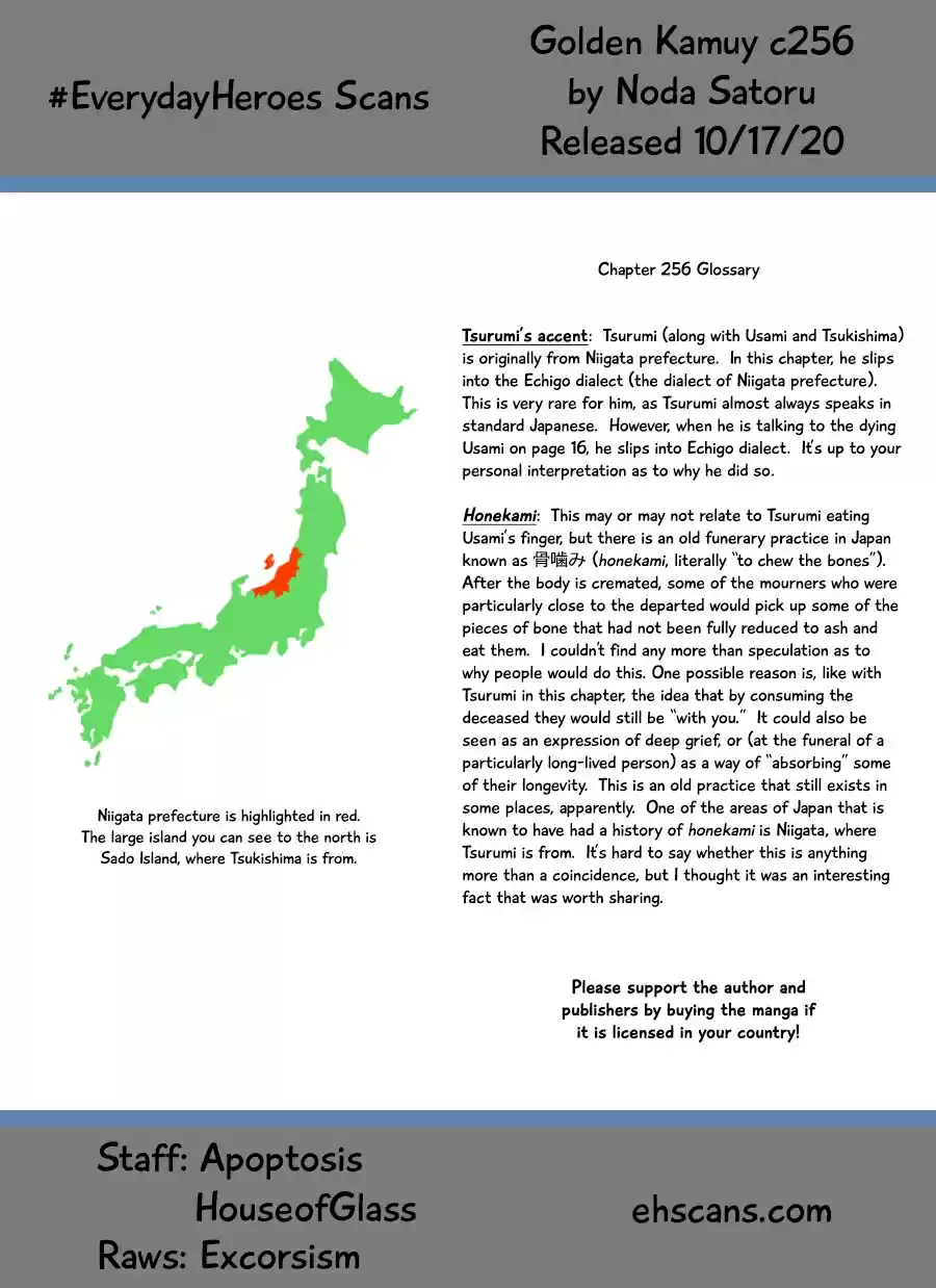 Golden Kamuy Ch. 256 Tokushirou's Number One