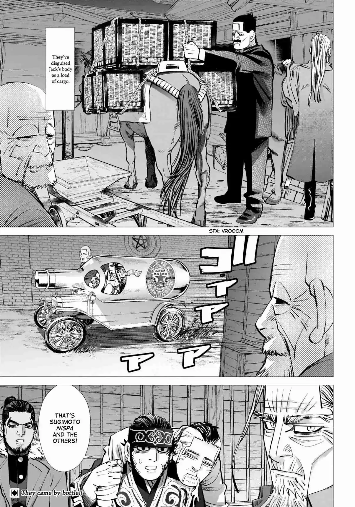 Golden Kamuy Ch. 262 The Sapporo Beer Car Chase