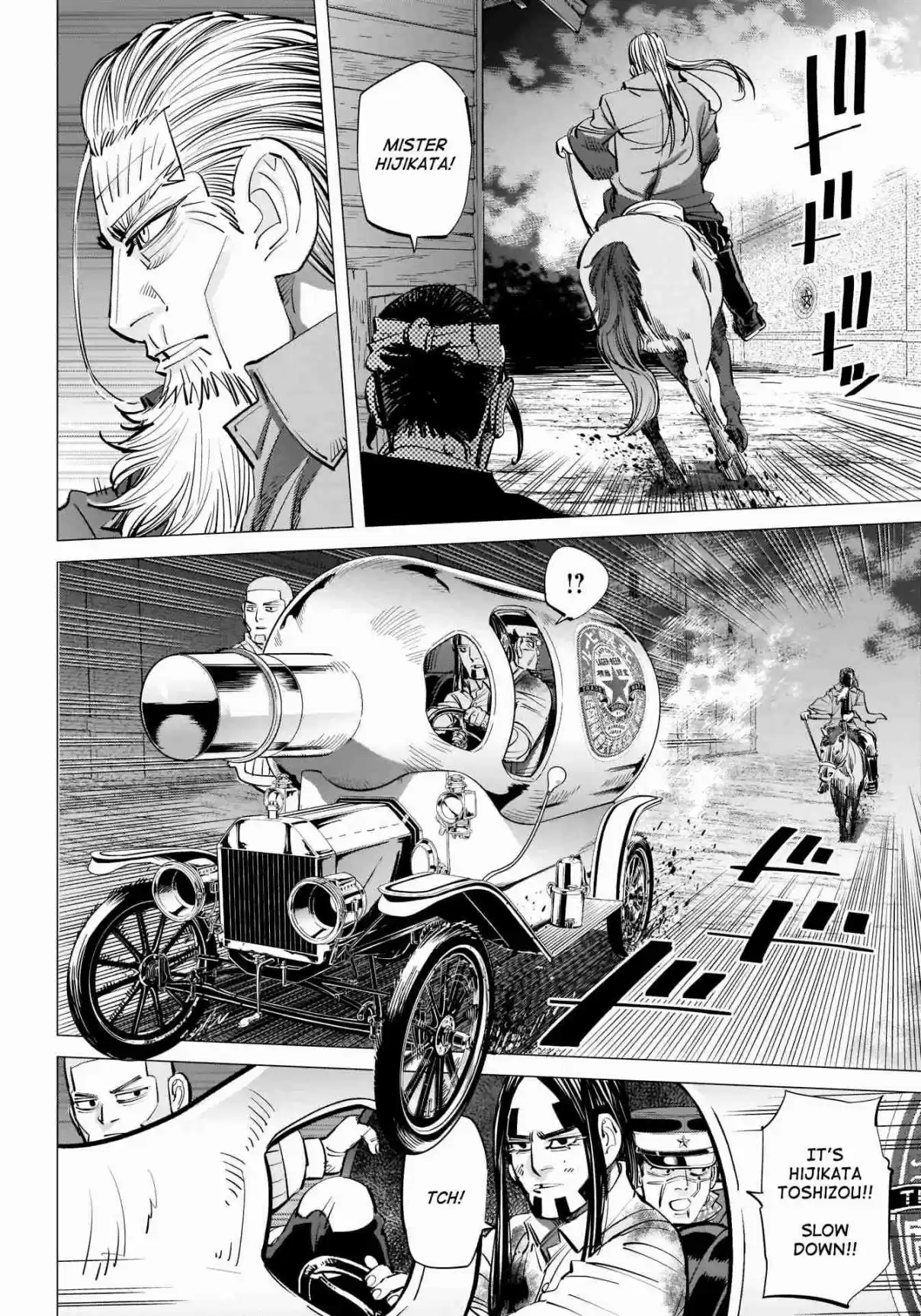 Golden Kamuy Ch. 262 The Sapporo Beer Car Chase