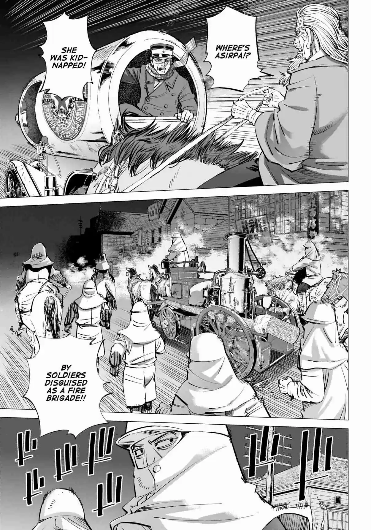Golden Kamuy Ch. 262 The Sapporo Beer Car Chase