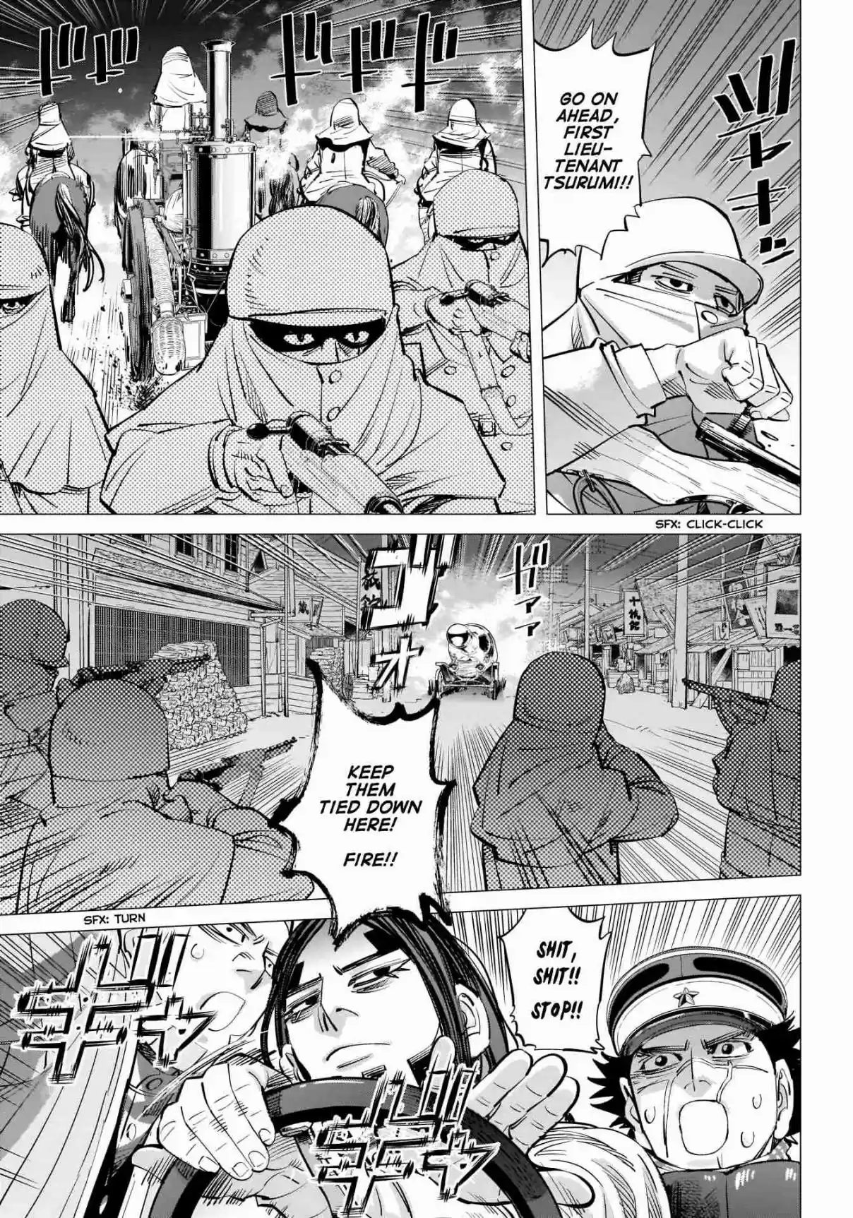 Golden Kamuy Ch. 262 The Sapporo Beer Car Chase