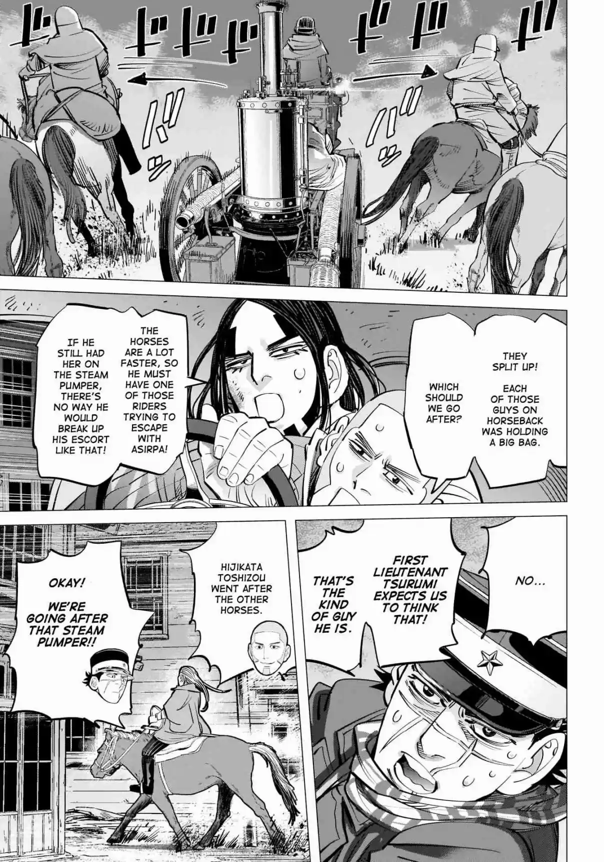 Golden Kamuy Ch. 262 The Sapporo Beer Car Chase